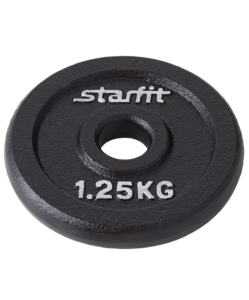 Диск чугунный Starfit BB-204 d=26 мм, черный, 1,25 кг, фото 1
