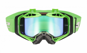 Очки кроссовые LS2 AURA PRO Goggle с хамелеон линзой Iridium(черно-зеленый, Универсальный), фото 1