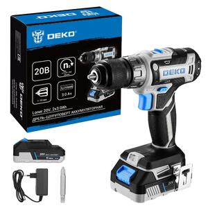 Дрель-шуруповерт аккумуляторная DEKO Loner 20V, 20В, 2x3.0Ач, фото 8