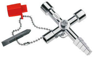 Profi-Key ключ крестовой 4-лучевой для стандартных шкафов, 90 мм KNIPEX KN-001104, фото 1