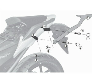 Крепеж центрального кофра GIVI Honda NC700X (12-13)/NC750X(14-18), фото 1