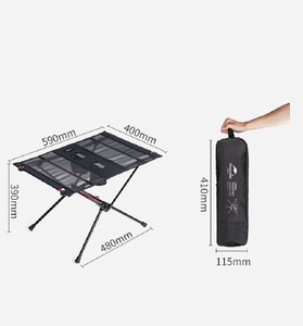 Стол туристический Naturehike FT07 алюминиевый, быстросборный, 59х40х39 см, складной, черный NH19Z027-Z-B, фото 3