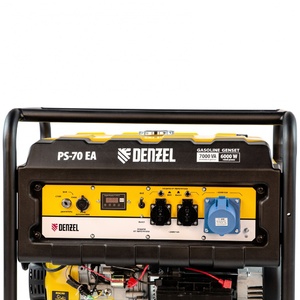 Генератор бензиновый PS 70 EA, 7.0 кВт, 230 В, 25 л, коннектор автоматики, электростартер Denzel, фото 4