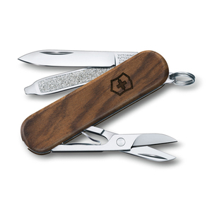 Нож-брелок Victorinox Classic SD, 58 мм, 5 функций, рукоять из орехового дерева, фото 7