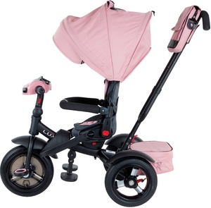 Велосипед коляска трехколесный с ручкой, Tech Team Luxury music розовый 2026, фото 2