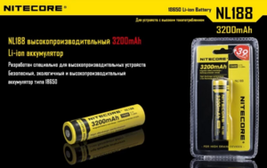 Аккумулятор NITECORE NL1832 18650 LI-ION 3.7v 3200mA 10386, фото 2