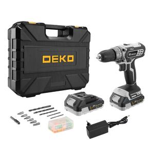 Дрель-шуруповерт аккумуляторная DEKO DKCD20 Black Edition SET 3 в кейсе + набор 63 инструмента, 20В, 2*2.0Ач 063-4050, фото 3
