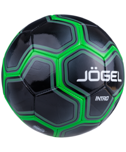 Мяч футбольный Jögel Intro №5, черный/зеленый, фото 2