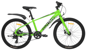Велосипед TechTeam Neon 22"х12" зеленый 2024