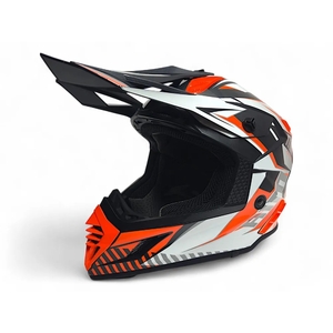 Шлем AiM RH855(Fiber Glass) TONDO глянцевый Orange/Black/White XXXL, фото 2