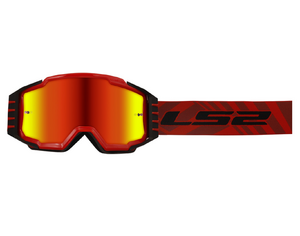 Очки кроссовые LS2 CHARGER PRO Goggle с прозрачной линзой (красный, red with clear visor, Универсальный)