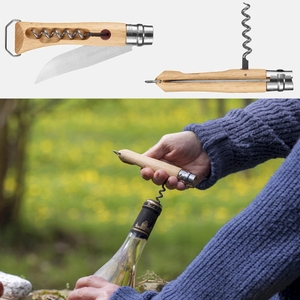 Нож со штопором и открывалкой Opinel Inox №10 VRI клинок 10см, нерж.сталь, бук, фото 8