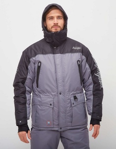 Костюм рыболовный зимний Canadian Camper DENWER PRO (куртка+брюки) цвет black / gray, XXL, фото 2