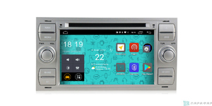Штатная магнитола Parafar 4G/LTE для Ford Kuga, Fusion, C-Max, Galaxy, Focus c DVD (универсальная) серебро на Android 7.1.1 (PF149D), фото 1