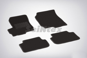 Ворсовые LUX коврики в салон Seintex для Mitsubishi Colt VI 2004-2012 (черные, 83165)
