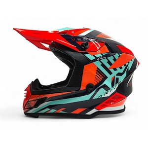 Шлем AiM RH855(Fiber Glass) VEXO глянцевый Red/Blue XS, фото 3