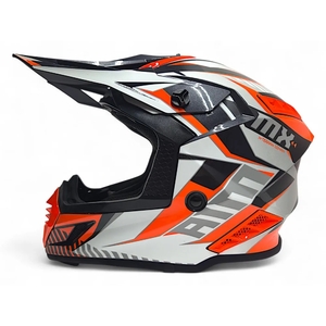 Шлем AiM RH855(Fiber Glass) TONDO глянцевый Orange/Black/White XXXL, фото 3