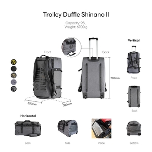 Сумка влагозащитная на колесах Stream Trail Trolley Duffle Shinano II Gray/Black 95L, фото 2
