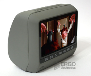 Подголовник со встроенным DVD плеером и LCD монитором 9" ERGO ER9HD (Серый), фото 2