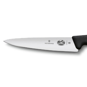 Нож Victorinox разделочный, лезвие 19 см, черный, фото 3