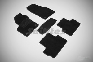 Ворсовые LUX коврики в салон Seintex для Volvo C30 2006-2013 (черные, 84987)