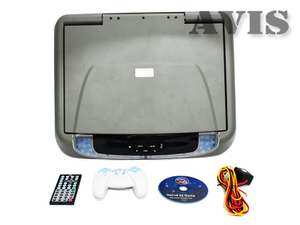 Потолочный автомобильный монитор 17" со встроенным DVD плеером AVEL AVS1719T (серый), фото 6