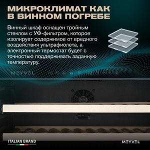 Винный шкаф Meyvel MV77PRO-KBT2 (Спелая вишня), фото 8