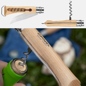 Нож со штопором и открывалкой Opinel Inox №10 VRI клинок 10см, нерж.сталь, бук, фото 9