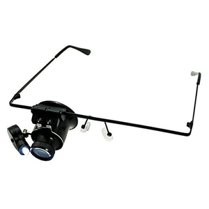 Лупа-очки Kromatech налобная монокулярная 20x, с подсветкой (1 LED) MG9892A, фото 1