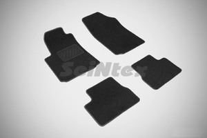 Ворсовые LUX коврики в салон Seintex для Citroen C3 2002-2009 (черные, 82356), фото 1