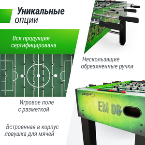 Игровой стол UNIX Line Футбол - Кикер (140х74 cм) Green, фото 5