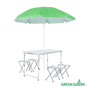 Набор мебели для пикника Green Glade M790-1 (мраморный белый), фото 24