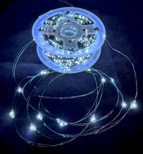 Светодиодная LED-гирлянда ЛАМПОВА "ГАЛАКТИКА" холодный белый, 1000 ламп, 100 метров (LJL-15-220-CWL1000-100), фото 2