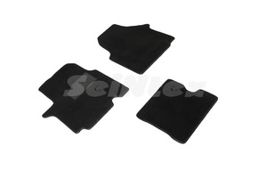 Ворсовые LUX коврики в салон Seintex для Opel VIVARO 2001-2014 (черные, 89626)