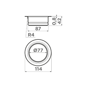 Сменная горловина для измельчителя  Omoikiri Nagare Slim NA-02-IN, фото 2