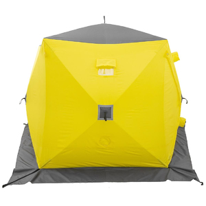 Палатка зимняя утепленная Helios ЮРТА Premium желтый/серый HS-WSCI-P-YG, фото 3