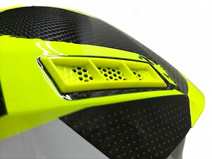 Шлем AiM RH855 Carbon TERRAIN глянцевый Black/Yellow S, фото 9