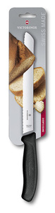 Нож Victorinox для хлеба, лезвие 21 см волнистое, черный, в блистере, фото 2