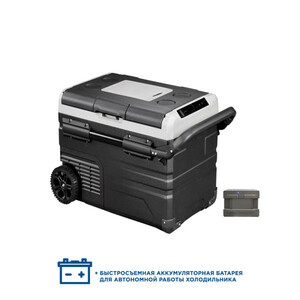 Двухкамерный компрессорный автохолодильник Alpicool ETWW45 с батареей (12/24/110/220), фото 1