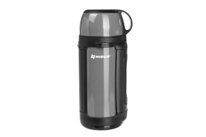 Термос (N-TM-041-G) 1400ML (крышка-кружка с ручк, доп.пл.чашка, скл.ручки, ремень) Nisus, фото 2