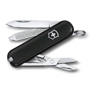 Нож Victorinox Classic SD (0.6223.3G), 58мм, 7 ф., черный, фото 1