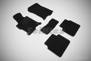 Ворсовые LUX коврики в салон Seintex для Honda Accord IX 2012-н.в. (черные, 85483)