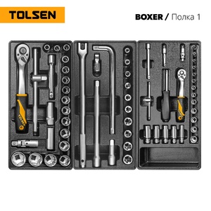 Набор инструментов для тележки TOLSEN "BOXER" 12 ложементов, 157 предметов TT85415-157, фото 2