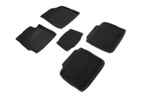 Ворсовые 3D коврики в салон Seintex для Toyota Camry VI 2006-2012 (черные)