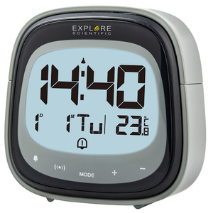 Часы цифровые Explore Scientific Dual с будильником, черные, фото 2