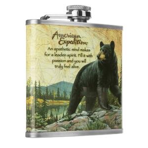 Фляжка Медведь 210 мл (А03-1) Hip Flask, фото 1