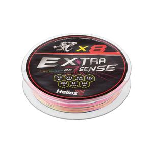 Шнур Extrasense X8 PE Multicolor 150m 0.8/14LB 0.16mm (HS-ES-X8-0.8/14LB) Helios