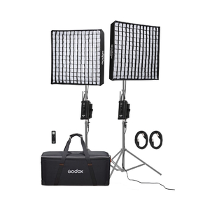 Комплект светодиодных осветителей Godox FL150S-K2 для видеосъемки, фото 1