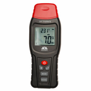 Измеритель влажности и температуры контактный ADA ZHT 70 (2 in 1) (древесина, стройматериалы, температура воздуха)