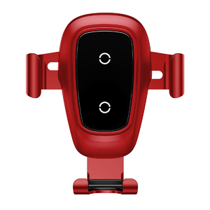 Беспроводная зарядка-автодержатель Baseus Metal Wireless Charger Gravity Car Mount Red, фото 1